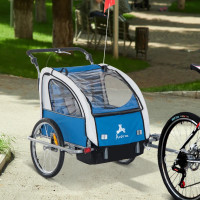 2-in-1 Double Baby stroller Bike Trailer Child Bike Stroller
