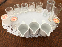 Vintage Creamers and Shot glasses
