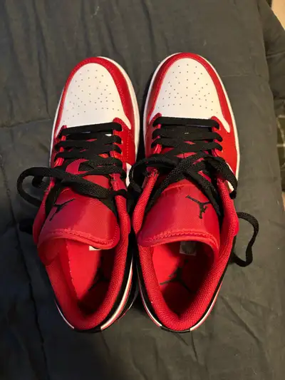New Jordan Low White Gym Red Black Sz 10, View more