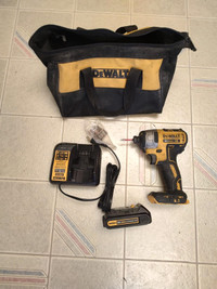 DEWALT XR Impact Kit, Brushless, 3-Speed, Battery, Charger, Bag