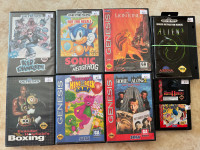 Sega Genesis video games Sonic, Lion King, Aliens, Mortal Kombat