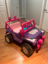 Barbie Kids Ride On Jeep - 12 Volt