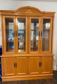 Solid Wood Display Cabinet Buffet