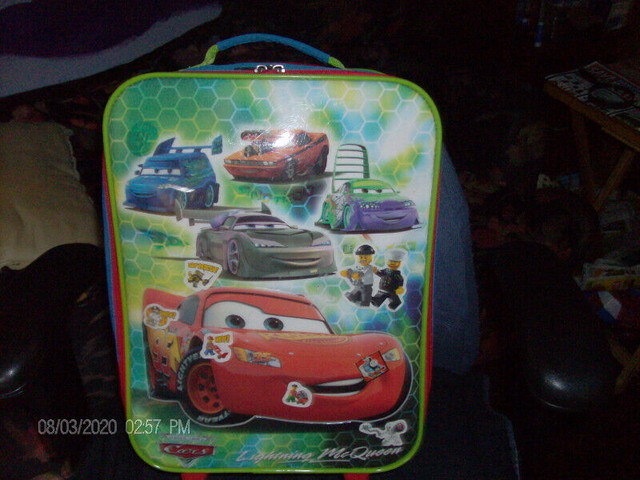 kids disney mcqueen luggage on wheels and sleeping bag in Toys & Games in City of Toronto - Image 2