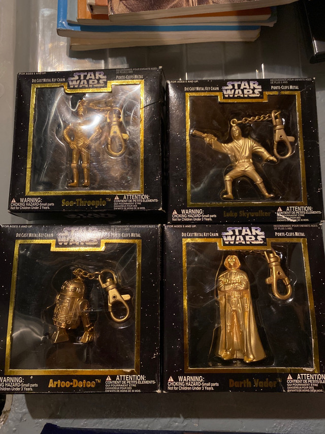 Star Wars 1996 Die Cast Metal Key Chain  By Placo Toys  Set of 4 in Toys & Games in St. Catharines