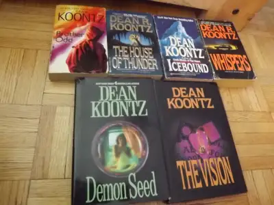 6 DEAN KOONTZ BOOK BUNDL/DEMON SEED,ICEBOUND,ODD,VISION,WHISPERS, View more