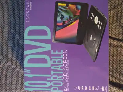 Lecteur DVD portatif comme neuf vient avec télécommande et fils pour brancher dans la voiture ideal...