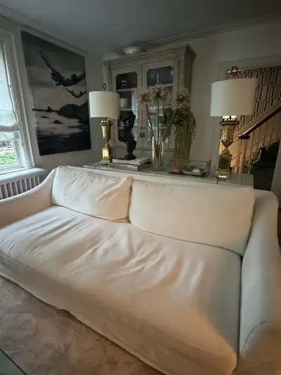 FREE! amazing slipcovered sofa, View more