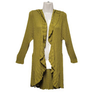 Lime Green open Cardigan