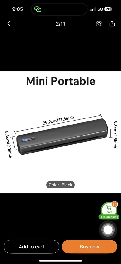 Inkless Portable Printer – Wireless A4, View more