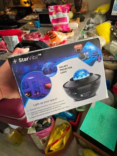 NEW Vibz galaxy projector light used for room ambiance., View more