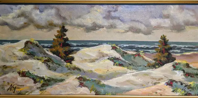 Original SeaScape Oil Painting on bord in Arts & Collectibles in Gatineau - Image 2