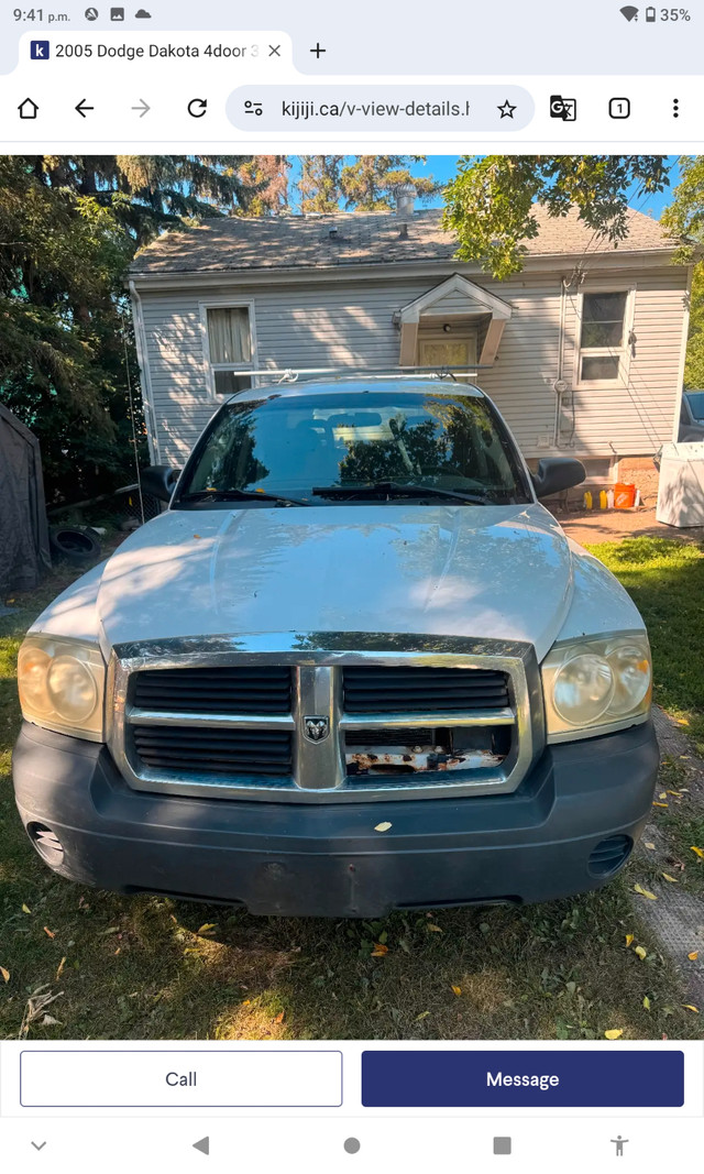 2005 Dodge Dakota 4door 3.7 auto 341000kms $2500 trade VAN /CAR in Cars & Trucks in Edmonton - Image 2