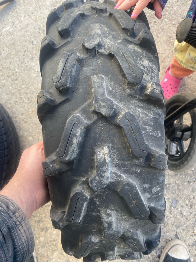 Carlisle 26x8x12 quad tires for trade in ATV Parts, Trailers & Accessories in Winnipeg