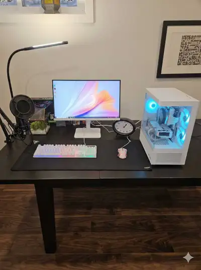 ALL WHITE Streaming Setup | RTX 4060 | Full Studi, View more