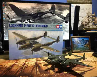 1:48 Lockheed P-38F Lighting Model Plane, View more