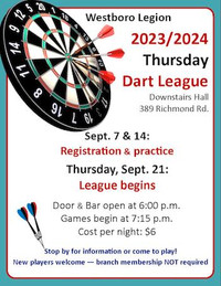 Dart League Looking for Players