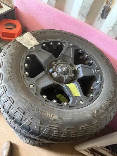 20 Inch Black Rock Wheels 275/60/R20 Goodyears with a season or two in them still Will come with lug...