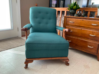 Newly re-upholstered old style recliner