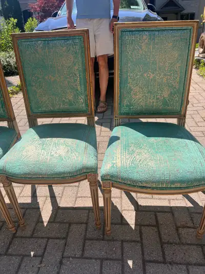 Reduced!  Set of six 18th Century reproduction dining chairs, View more