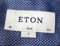 ETON men’s Large (16.5) blue cotton twill dress shirt.