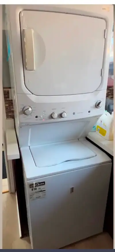 GE WASHER AND DRYER STACK, View more