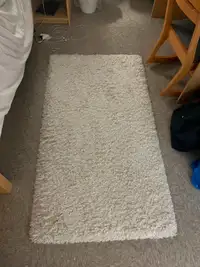 IKEA rug (VOLLERSLEV) high pile, white, 80x150 cm