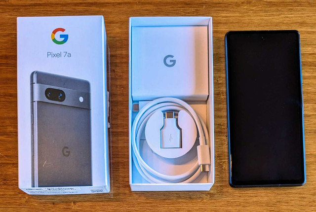 Google Pixel 7a Charcoal Unlocked New never used in Cell Phones in Vanderhoof