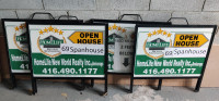 Professional Real Estate Sign Frames 24"x18" Slide-in Angle Iron