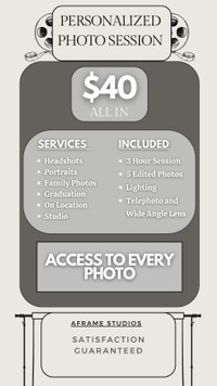 PHOTO SESSION - GREAT PRICE