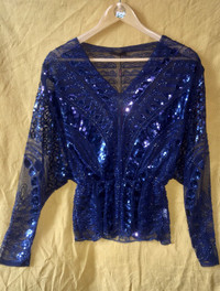 Lady’s Sequence Blouse (Size L) Never worn