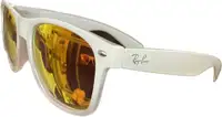 Ray Ban vintage sun glasses , wayfarer White  frames polarized l