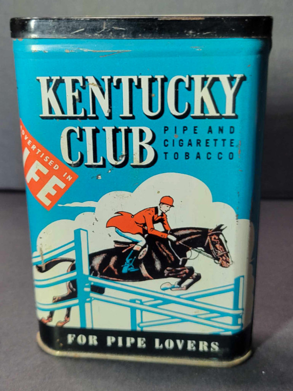 Antique Rare  1950s Kentucky Club pipe tobacco tin in Arts & Collectibles in London