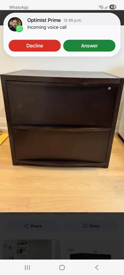 MUST SELL! 2 drawer file cabinet with lock., View more