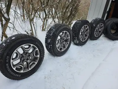 245x65x17 Tires and rim from 2023 Jeep Cherokee . Rims are mint condition, no curb rash.Tires have T...