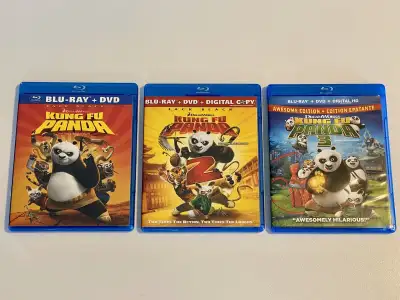 Kung Fu Panda 1 & 2 Blu-Ray + DVDs Movies