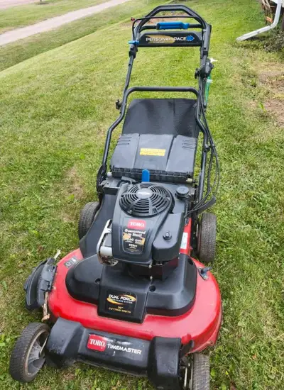 Im selling my Toro TimeMaster with Personal Pace 30-in Gas Self-propelled lawn mower with 223-cc Bri...