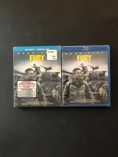 Brand New, Sealed Fury Blu Ray Disc. Over 50 minutes of deleted and extended scenes. Je parle frança...