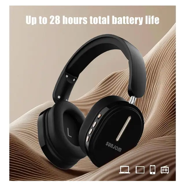 Sunjom Inspire 28H Playtime Wireless and Wired Stereo Headphones in General Electronics in Markham / York Region - Image 2