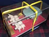 Chinese Art - Shadow Box Display Case, Bronze Chariot FREE BONUS