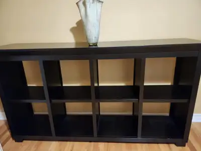 bookcase / organizer, solid wood, black,  75" x 18" x 40", $299, View more