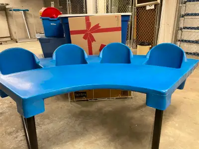 This is a toddler activity table or high chair. It is a great addition to a daycare or day home. The...