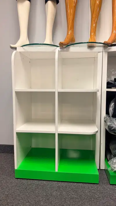 white wooden shelf, View more