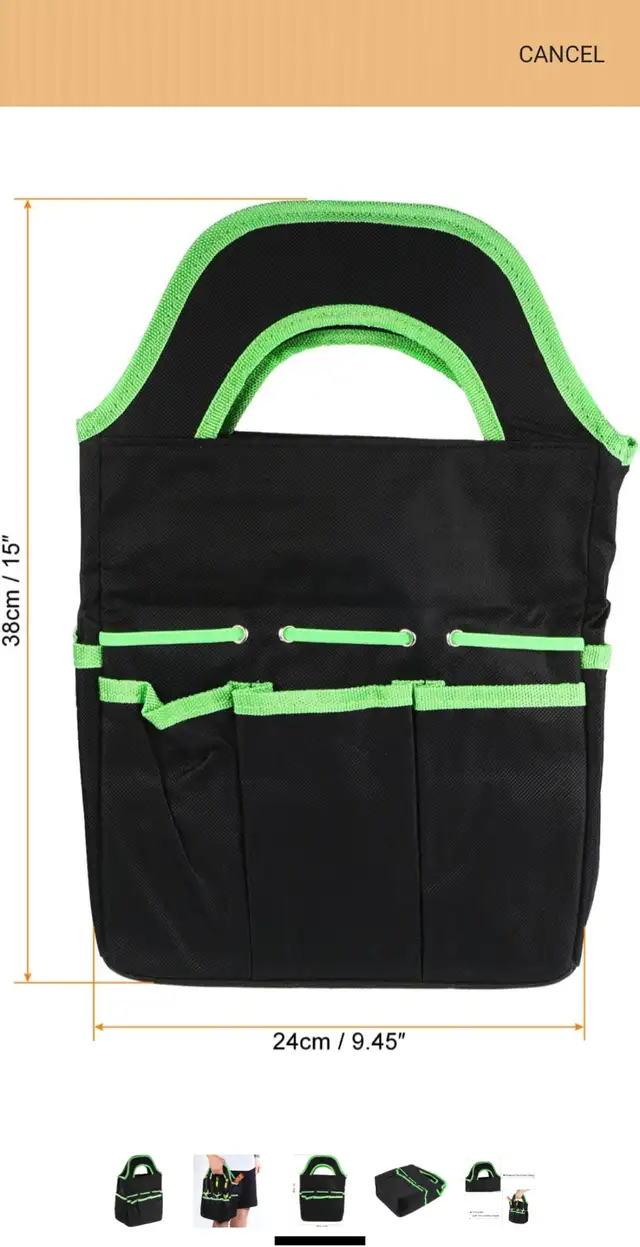 Garden Tool Bag 8 Pockets Storage Tote Bag Tool Bag in Outdoor Tools & Storage in City of Toronto - Image 4