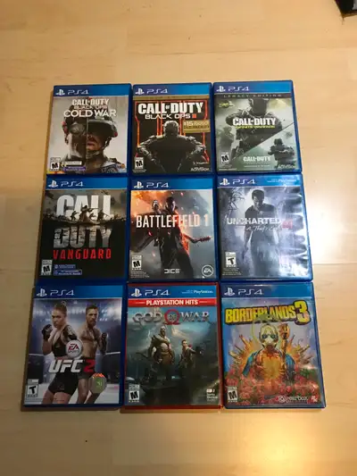 9 - PS4 Games + 2 Call Of Duty Games, View more