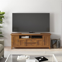 72" Solid Wood TV Stand , takes up to 80” TV screen, brand new i