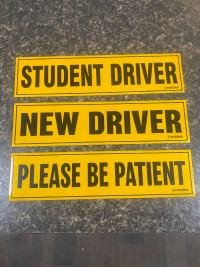 FREE - STUDENT DRIVER MAGNETIC SIGNS FOR YOU CAR