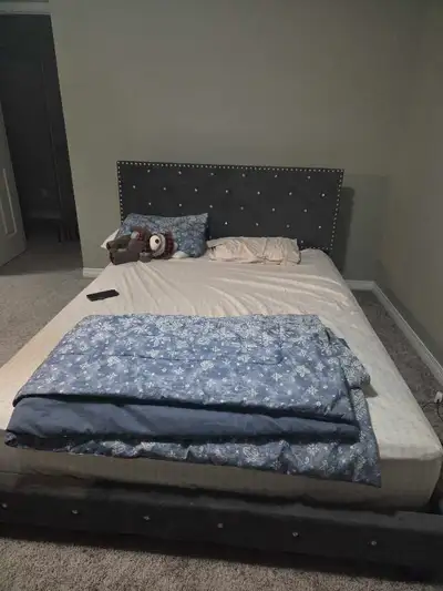 Queensize bed and mattress for sale, View more