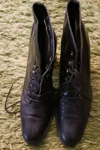 Women Leather Black PRINCIPLES  Boots Size 8M-Made in Brazil