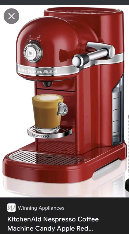 Espresso KitchenAid Candy Apple Red for sale  